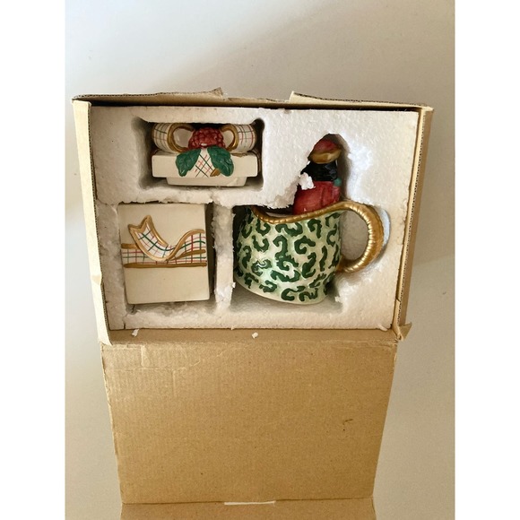 VTG Avon China St Nicholas Sugar Creamer Set 2001 Christmas - Picture 10 of 11